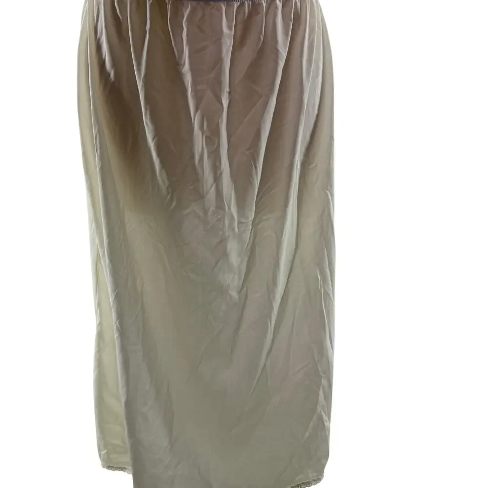Vintage Lorraine Half Slip Nylon Ivory Lace Trim L Medium - Picture 6 of 6